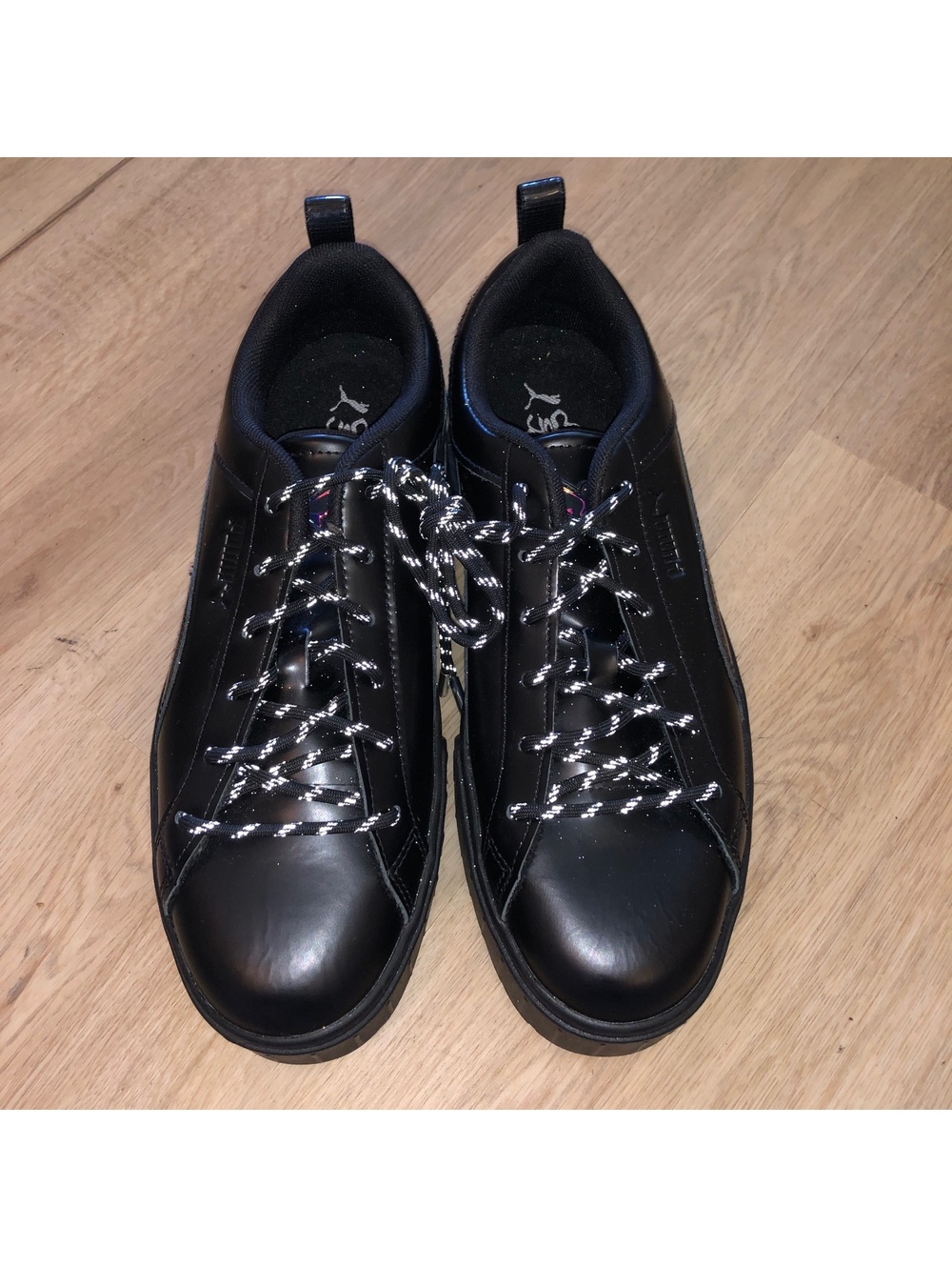 DUA LIPA PUMA x MAYZE FLUTUR BLACK PLATFORM COLLAB SNEAKERS WOMENS SIZE 10 NEW - Picture 4 of 8